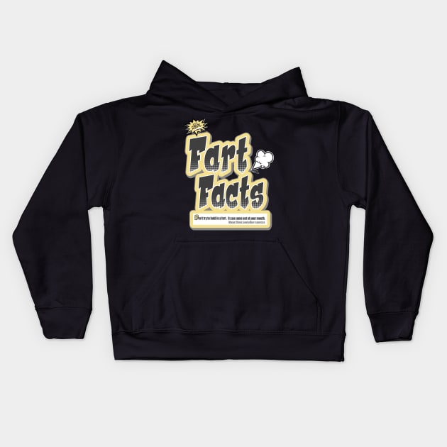Funny Fart Facts #1 Kids Hoodie by PalmGallery